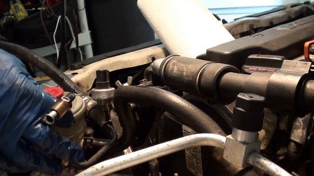 2001-2005 Honda civic high pressure power steering hose fluid leak repair смотреть онлайн