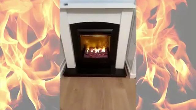 Купить каминокомплект Baltimore (черный/белый) с очагом 3D Olympic от Grand Kamin смотреть онлайн