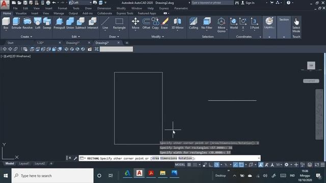 PART 21. AUTOCAD 2020 - CARA MEMBUAT GAMBAR 3D -2A - EXTRUDE, TOP,FRONT,LEFT SIDE VIEW DAN UNION смотреть онлайн