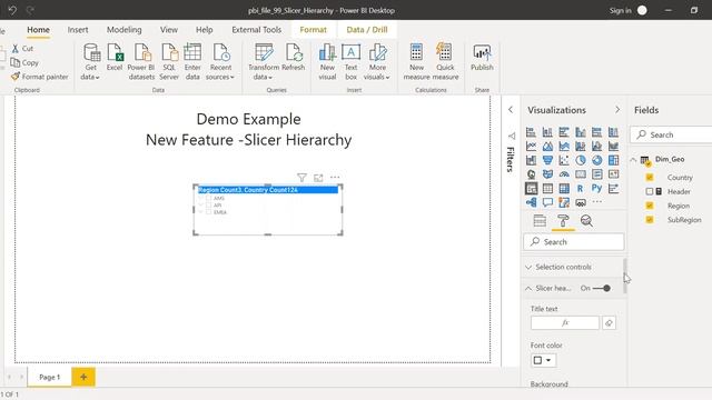 Power BI Hierarchy Slicer | Expand & Collapse feature in a Slicer | Dynamic Title on a Slicer смотреть онлайн