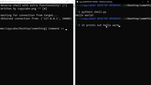 [+] Reverse shell program written in python! [+] смотреть онлайн