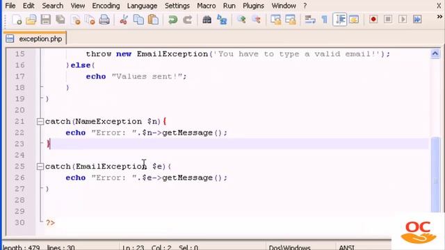 PHP Tutorial :66 : PHP Project : how to create custom exception in php : php custom exception смотреть онлайн