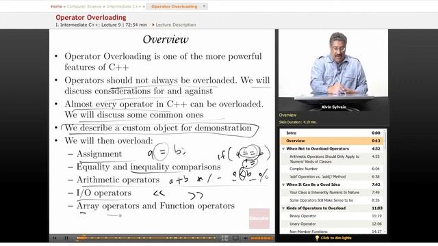 C++: Operator Overloading смотреть онлайн