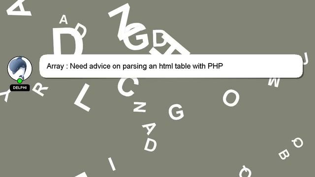 Array : Need advice on parsing an html table with PHP смотреть онлайн