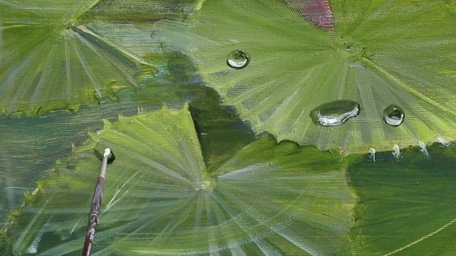 15 minute hack Waterlilies pond painting tutorial Ölmalerei Meditation art. Melukis bunga teratai смотреть онлайн