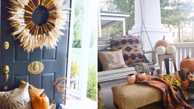 ❤ DIY Gorgeous Fall Front Porch decor ideas ❤| Home decor | Flamingo Mango смотреть онлайн