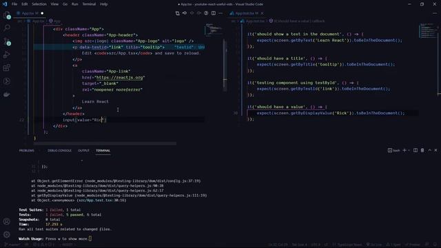 Using getByDisplayValue in react смотреть онлайн