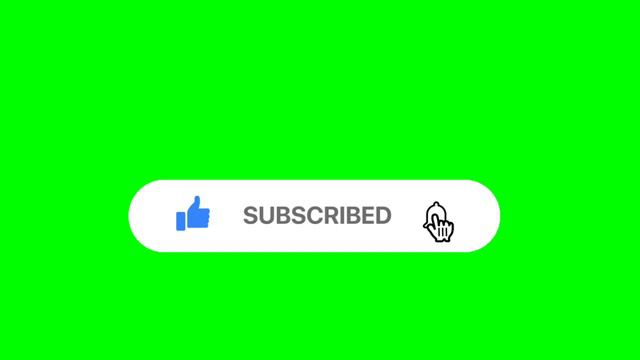Подпишись/кнопка подписаться на зелёном фоне хромокей/Subscribe /Popin & Cookin
