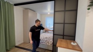 Межкомнатная перегородка когда потолок натяжной без закладной