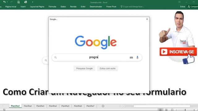 Como Criar Navegador Google dentro de Formulario Excel смотреть онлайн