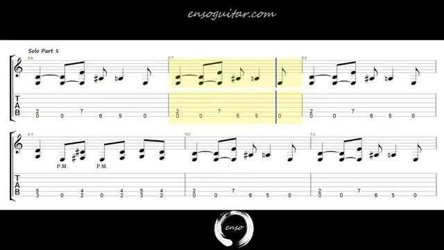 Metallica - Enter Sandman Rhyhtm Guitar Tab {50% Speed}