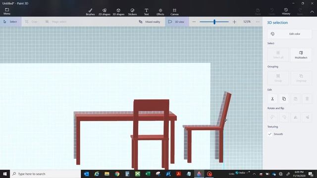 Paint 3D tutorial 8| how to make furniture model in paint 3D смотреть онлайн