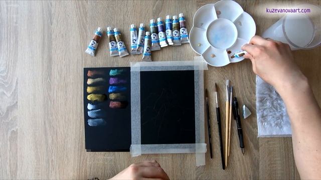 ОБЗОР ИНТЕРФЕРЕНТНЫХ АКВАРЕЛЕЙ И ЧЁРНОЙ БУМАГИ VAN GOGH + SPEEDPAINT смотреть онлайн