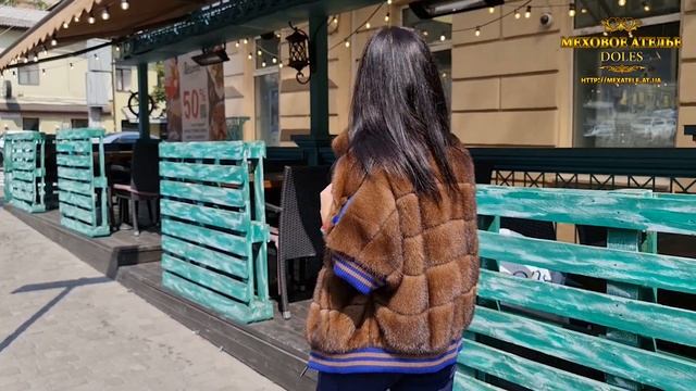 Бомбер из норки на молнии. Mexatele. Меховое Ателье Днепр. смотреть онлайн