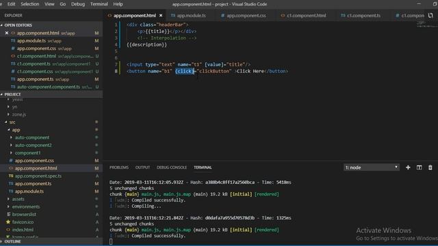 Introduction to Data Binding , Interpolation and Event Binding in Angular (part 5) смотреть онлайн