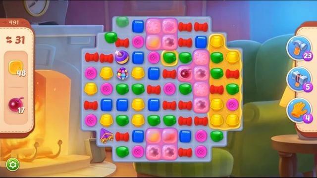 HomeScapes Дворецкий Остин #84 (уровни 488-493) Старая мебель чуть непришибла Папу смотреть онлайн