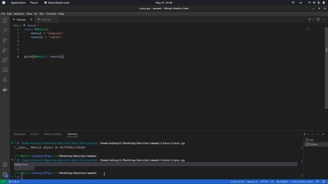 Dərs 20 . Python da Siniflər ( Object-Oriented Programming (OOP)) (part 1) смотреть онлайн