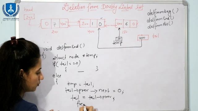 2.12 Deletion from Doubly Linked List (beginning,end,specific position) | Data Structures Tutorials смотреть онлайн