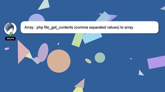 Array : php file_get_contents (comma separated values) to array смотреть онлайн