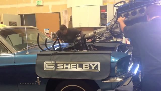 90 degree fitting Engine install Robert and Richard's 1967 Ford Mustang - Day 26 - Part 1 смотреть онлайн