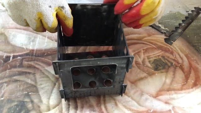 Печь туристическая походная щепочница разборная Сборка смотреть онлайн