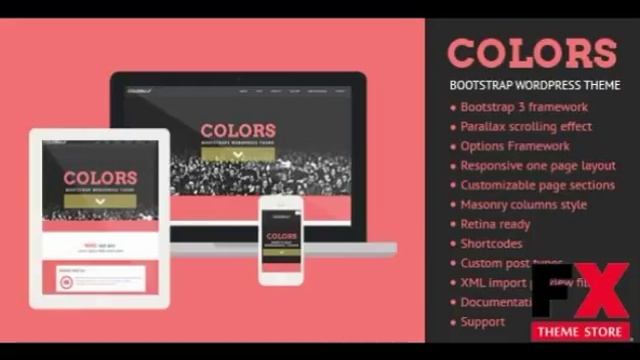 Preview Colors - Bootstrap WordPress Theme смотреть онлайн