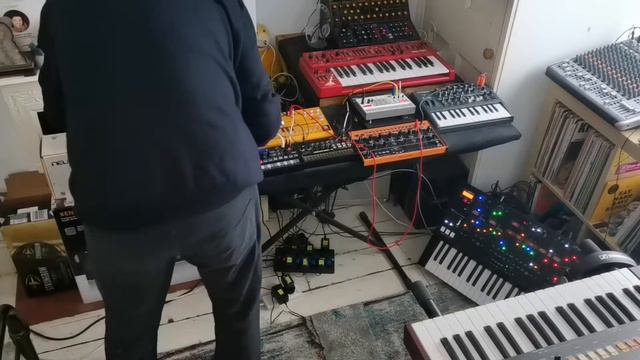 DAWLESS LIVE HARDWARE SET #Behringer #rd8 #td3 #neutron #crave #ms1 #wasp #modelD #odyssey #korg