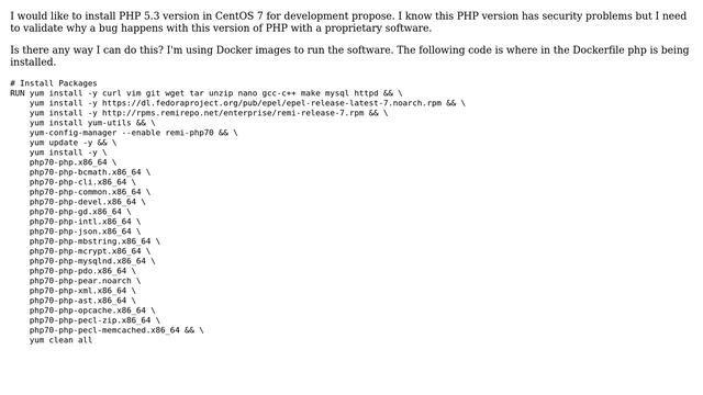 How to install PHP 5.3 on CentOS 7 (troubleshooting propose)? смотреть онлайн