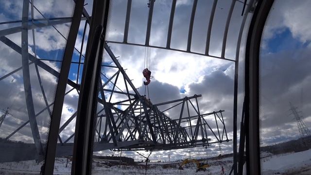 Монтаж опоры ЛЭП смотреть онлайн