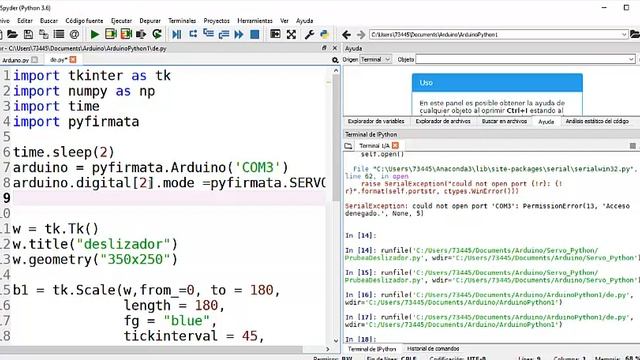 Automatización de Servomotor con Arduino-Python смотреть онлайн