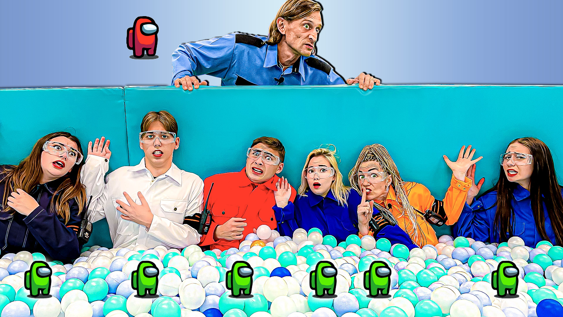 Игра AMONG US С Охранником В Реальной Жизни ! **4 часть** смотреть онлайн