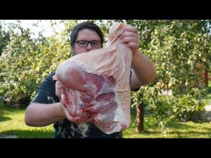 ВНИМАНИЕ❗ ОГРОМНЫЙ ОКОРОК ЗАПЕЧЕННЫЙ НА УГЛЯХ. 12КГ МЯСА. Рецепт