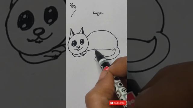 How to draw a cat | Easy drawing | how to draw cat step by step for kids смотреть онлайн