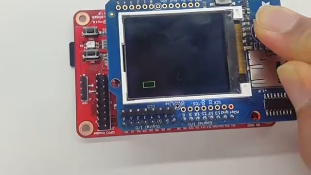 Adafruit 1.8" TFT Shield rotation test on mbed with WIZwiki-W7500 смотреть онлайн