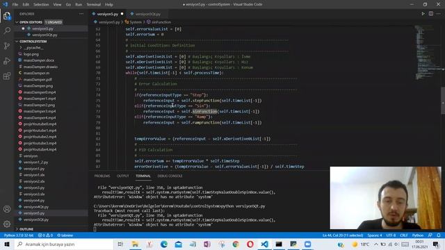 Kütle-Sönüm-Yay Sistem Modelleme : Python ile kendi Simulink PID Tuner'ımızı Yapalım #6 #pid смотреть онлайн