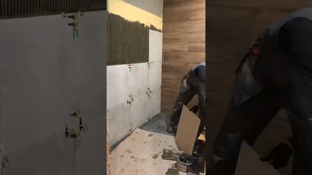 Укладка керамогранита Италон на стены, размером 60/60. смотреть онлайн