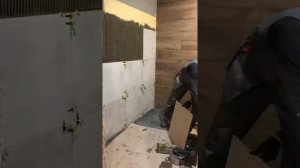 Укладка керамогранита Италон на стены, размером 60/60.