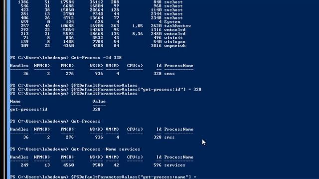 Значение параметров по умолчанию в Windows PowerShell 3.0 смотреть онлайн