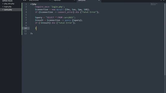 3. Запросы к базе данных MySQL с помощью PHP смотреть онлайн
