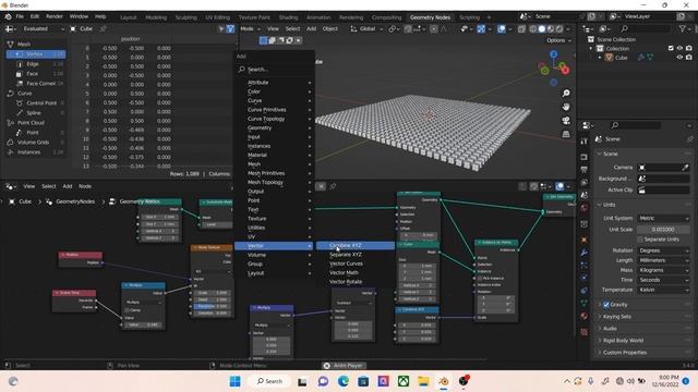 INSTANCE ON POINT NODE - Geometry Node Blender 3.4 смотреть онлайн