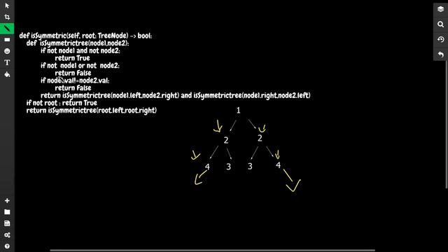 101 | Leetcode | Symmetric Binary Tree | #Python смотреть онлайн