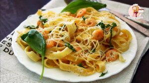 ПАСТА с КРЕВЕТКАМИ в чесночно-сливочном соусе. Вкусный рецепт пасты с пикантным соусом