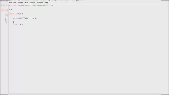#python tutorial about times table using while loop.....how to do times table by using while loop.. смотреть онлайн