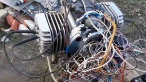 Самодельный 2-х-тактный инжекторный авиадвигатель.