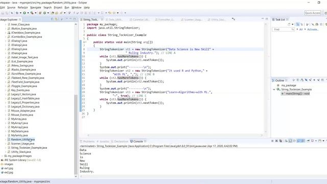 Video 61 Utility Classes Random String Tokenizer Date Stack in Java смотреть онлайн