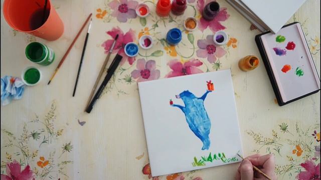 Керамическая плитка "Синий медведь" смотреть онлайн