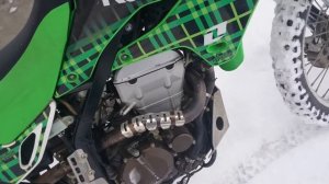 Kawasaki KLX 250 работа двигателя после подтяжки цепи ГРМ
