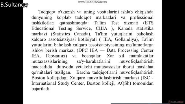 Mavzu:Boshlangʻich Ta'lim Jarayonida Maktab Matematika Va Tabiiy Fanlar Ta'lim Sifatining Xalqaro