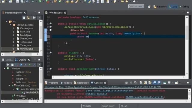 2D Game Development with LWJGL 3: #14: Using GLFWErrorCallback (Better Window #3) смотреть онлайн