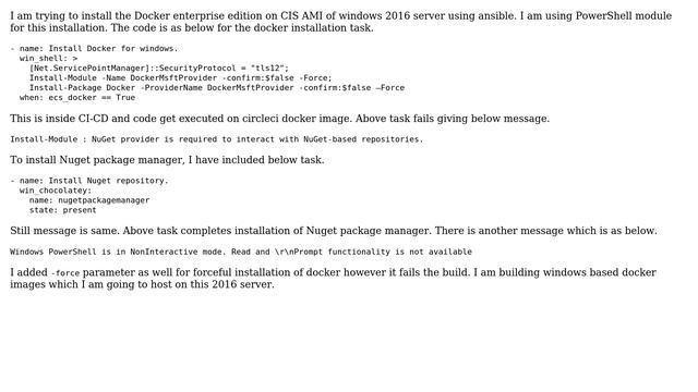 Docker enterprise installation on CIS AMI of windows 2016 server смотреть онлайн